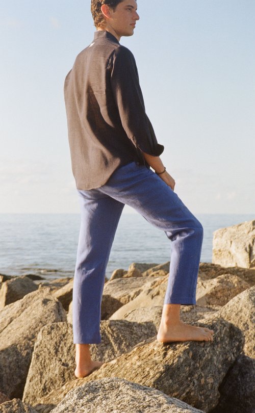 Nantucket Linen Pants - Lapis | Stylish Mediterranean Look | Senja