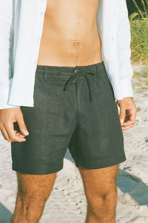 Maui Linen Shorts - Midnight | Lightweight Summer Style | Senja